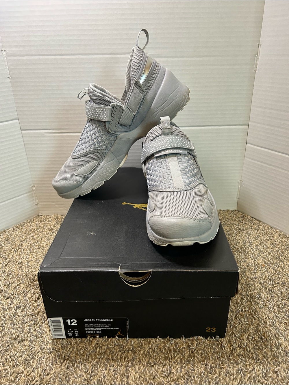 Jordan Trunner LX Slip-On Trainer Sneakers in Wolf Gray